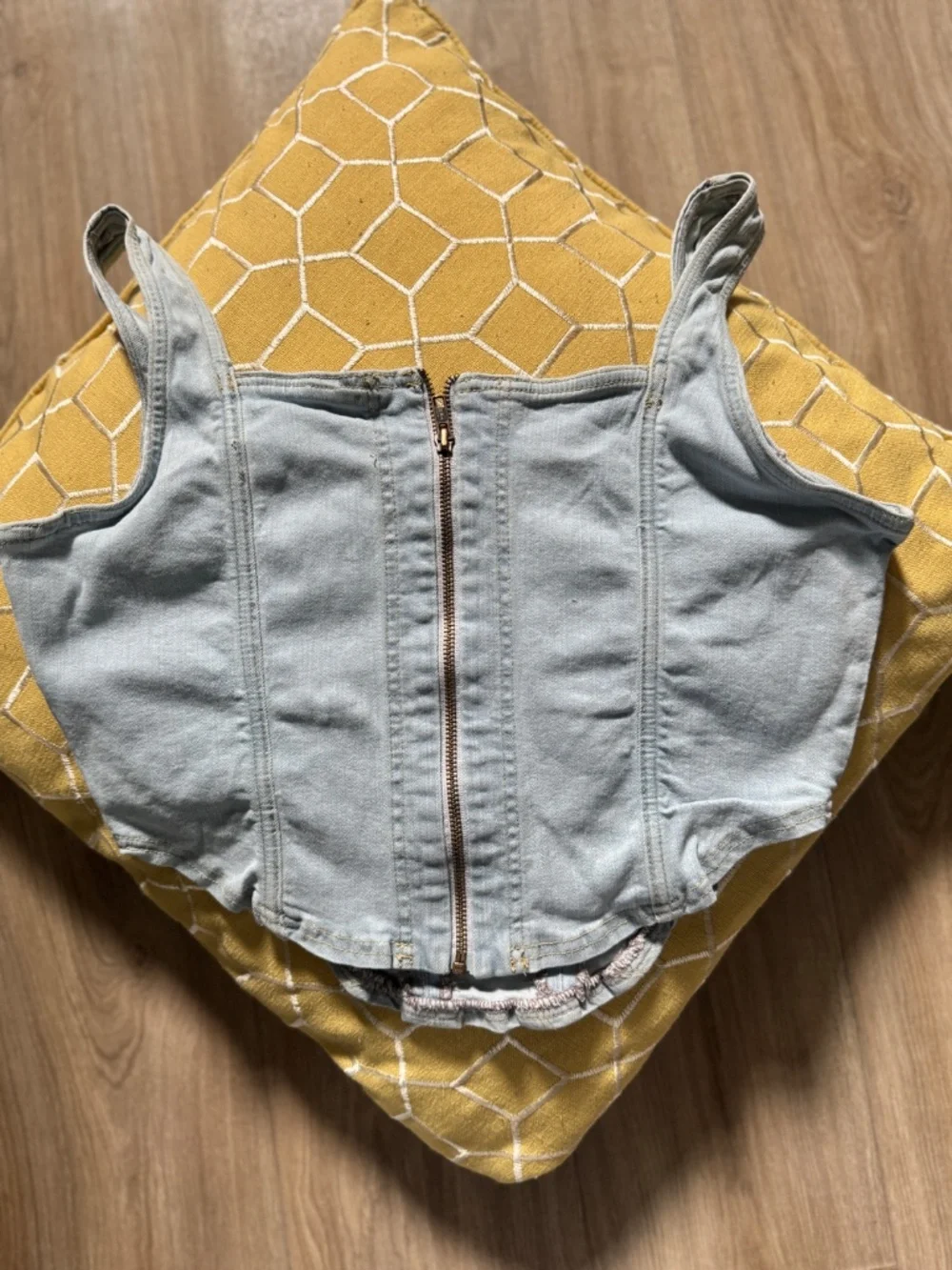 NWT Free People Daydream DenimCorset Top, Size XL